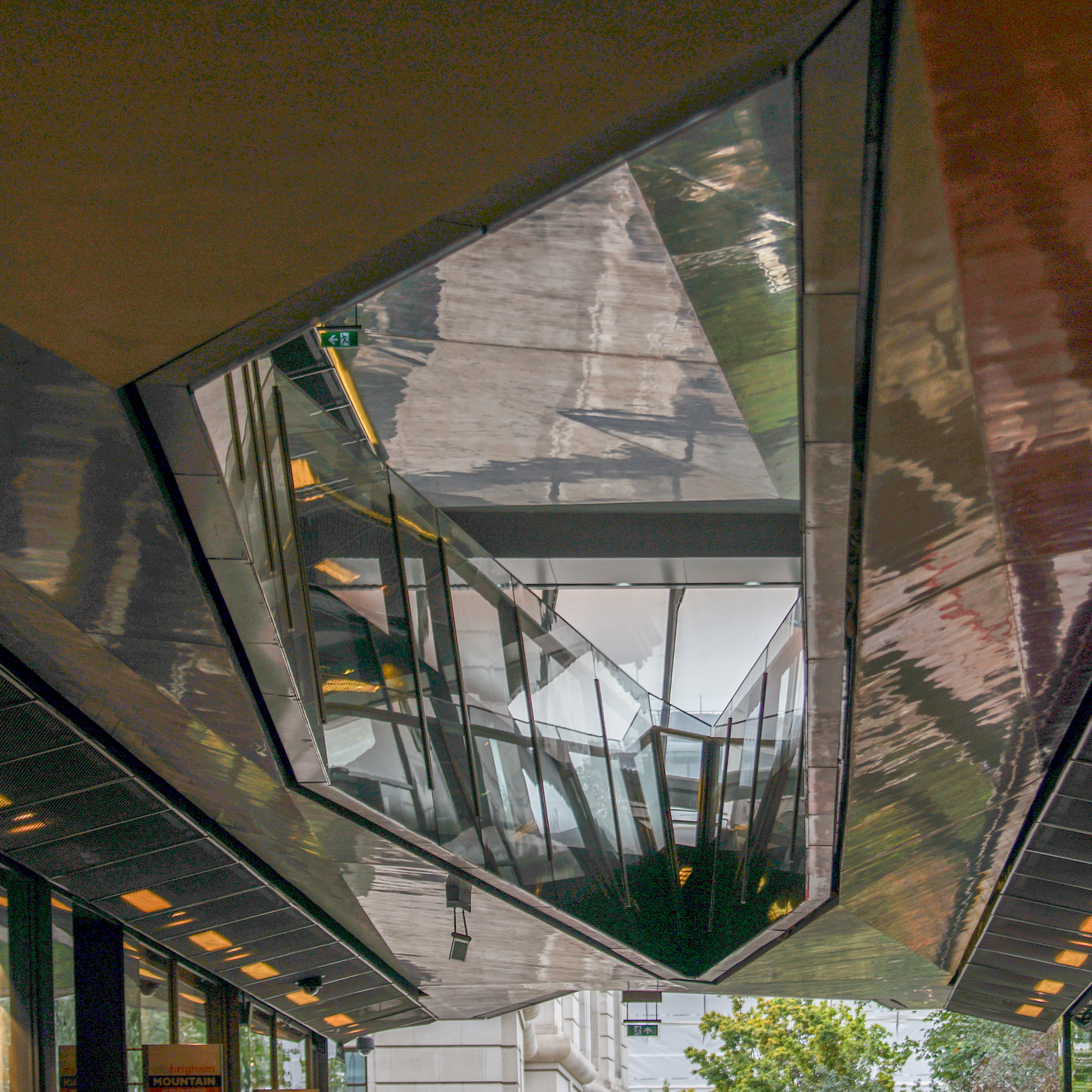 Covered public route through One New Change in London
